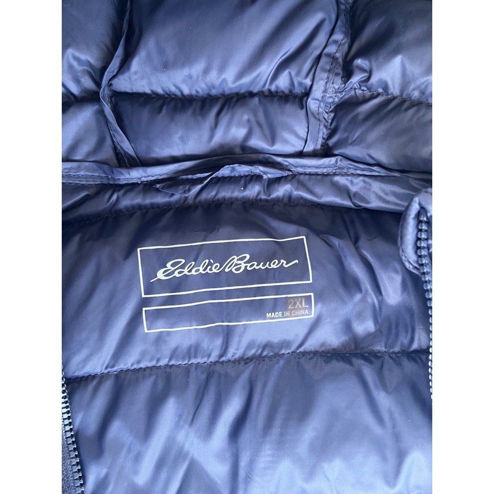 Eddie Bauer Womens 2XL CirrusLite Down Parka Navy Blue 650 Fill Puffer Jacket - Picture 5 of 8